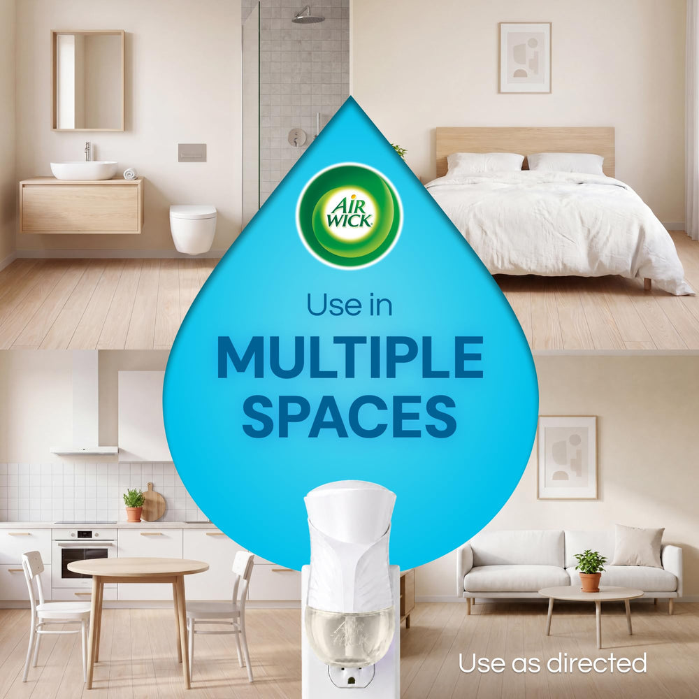 Air Wick held in hand for size comparison showing compact design benefit