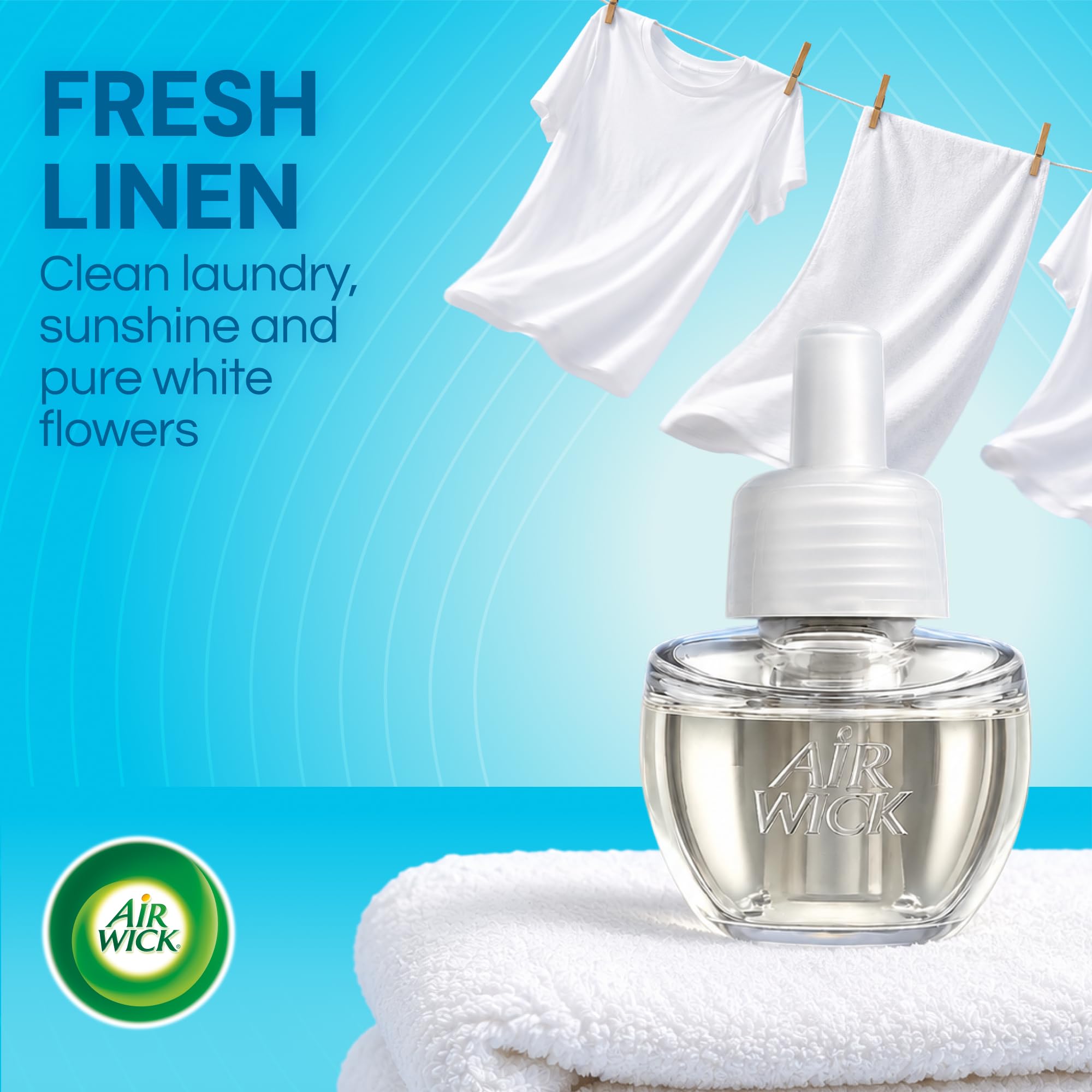 Air Wick warmers plugged in demonstrating adjustable fragrance delivery benefit