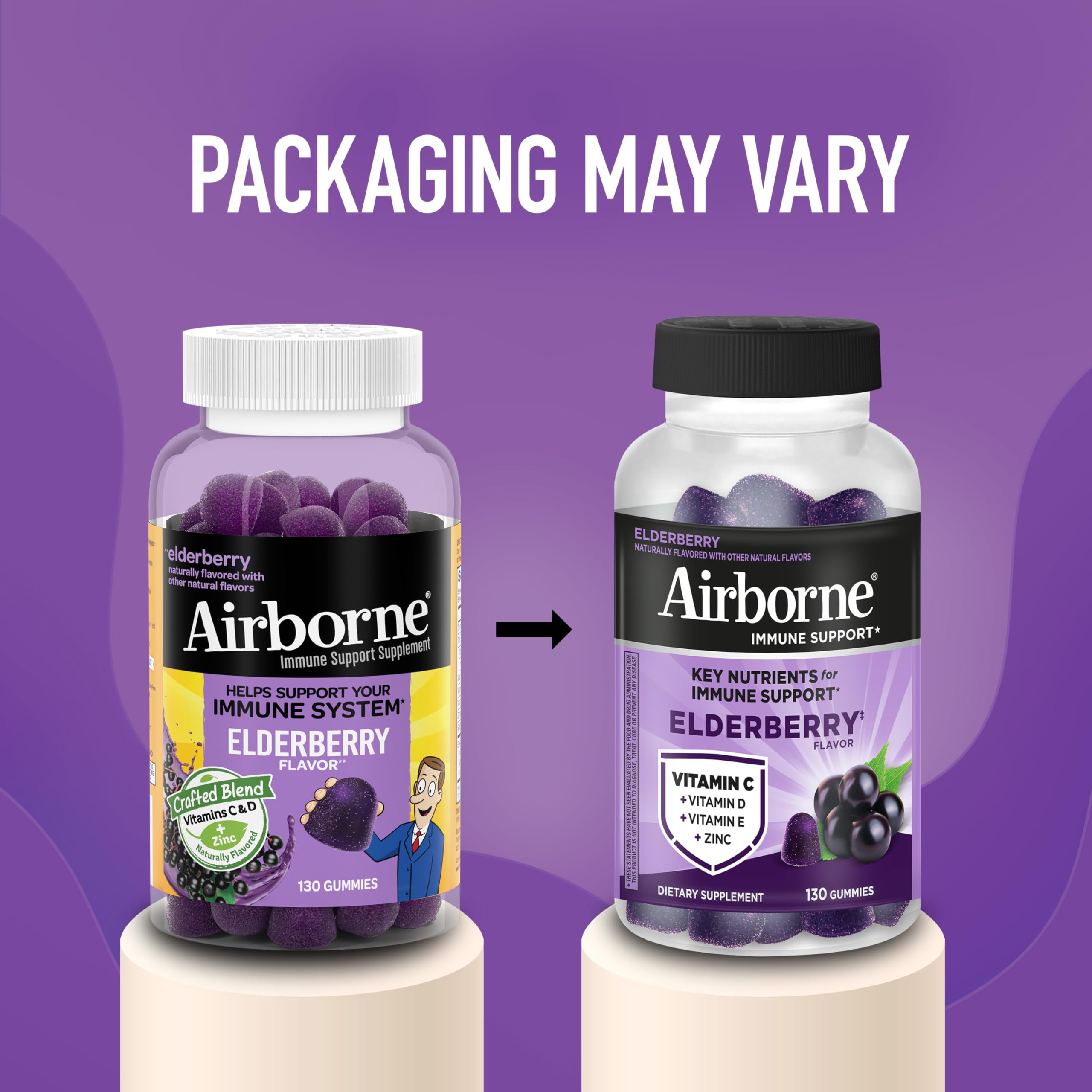 Child chewing an Airborne elderberry gummy demonstrating kid-friendly flavor