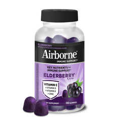 Airborne elderberry front packaging showing bottle and label benefits