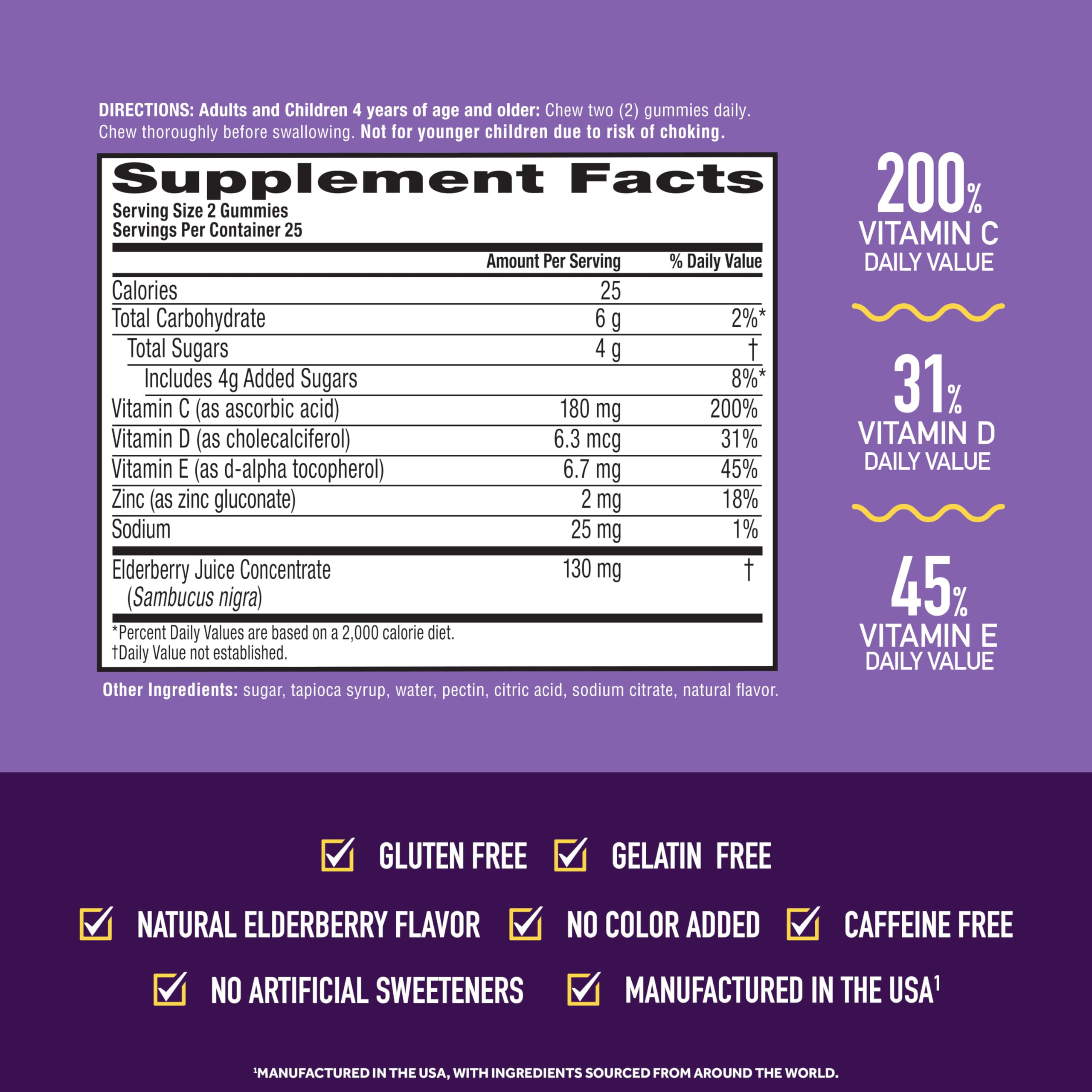 Airborne label close-up highlighting ingredients and vitamin blend for transparency