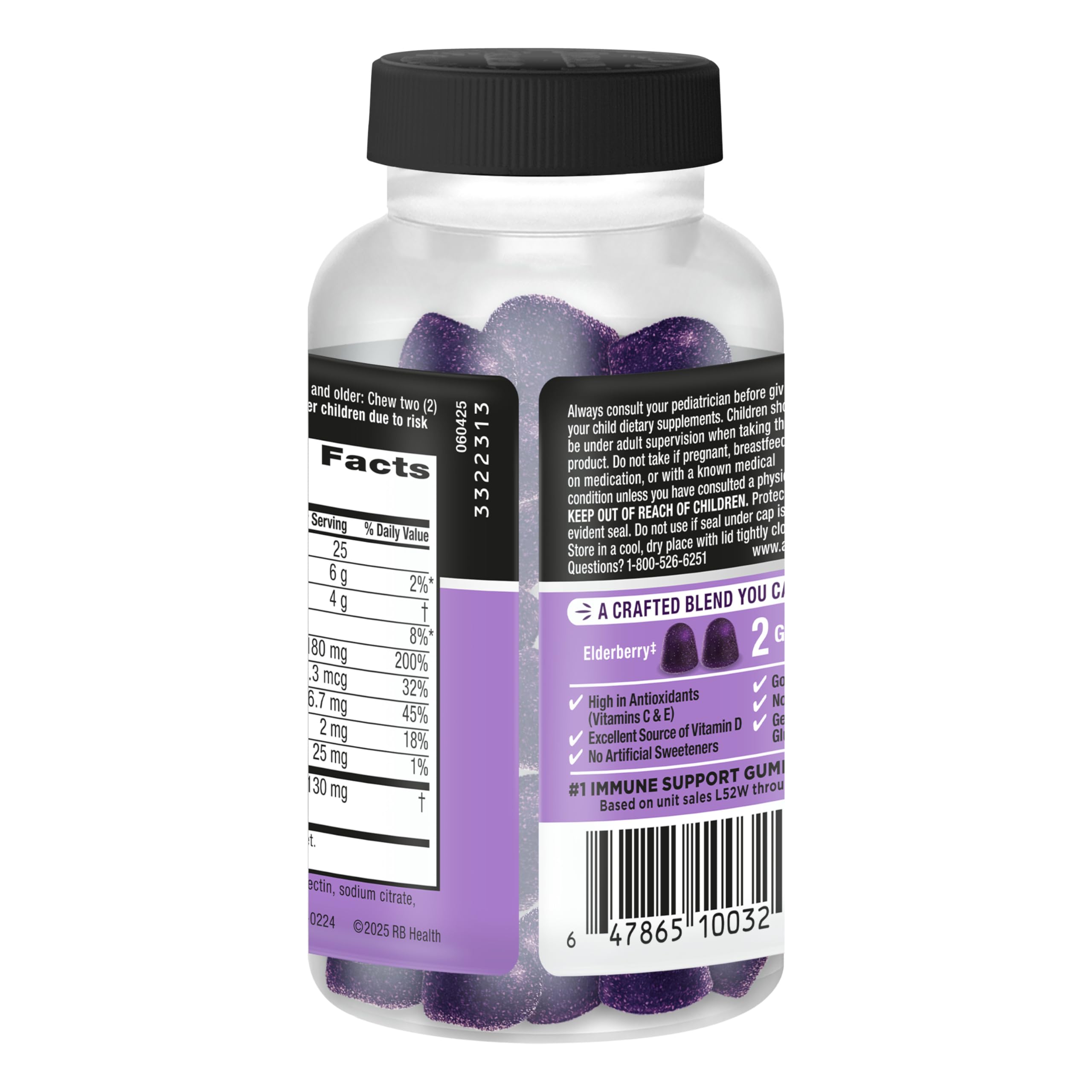 Airborne jar next to smartphone to show 130-count size and portability
