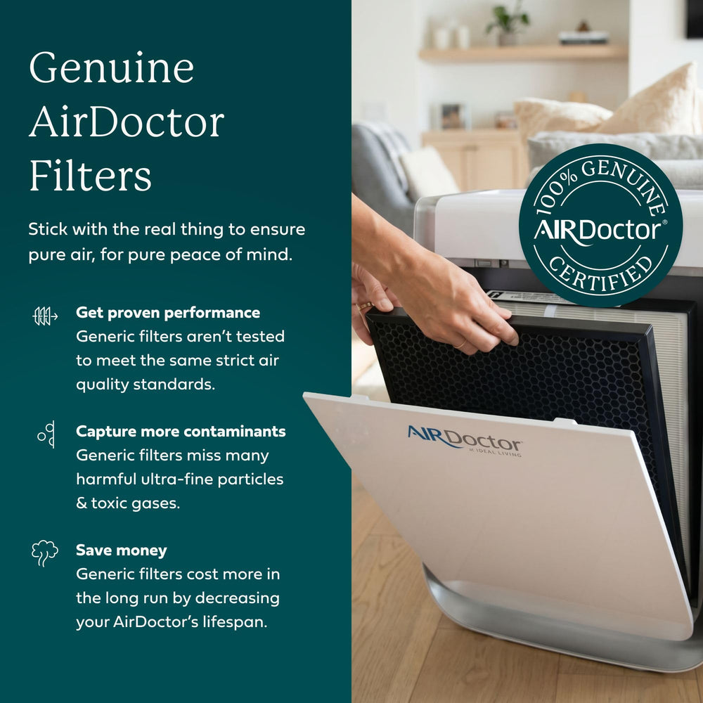 AIRDOCTOR filter installed in AD3500 demonstrating easy replacement benefit