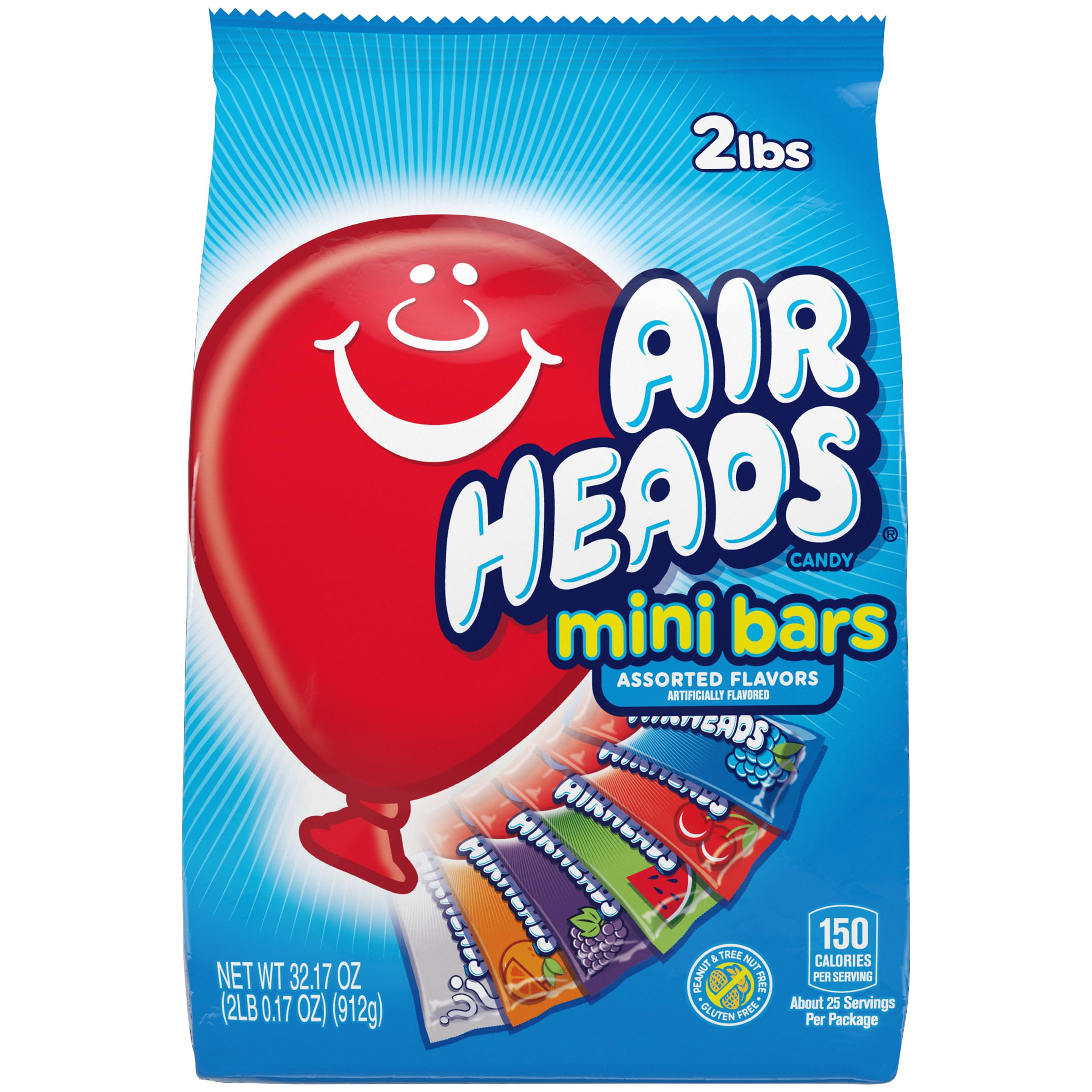 Airheads bag opened to reveal assorted flavors for quick party-ready access