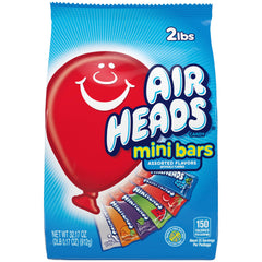 Airheads bag opened to reveal assorted flavors for quick party-ready access