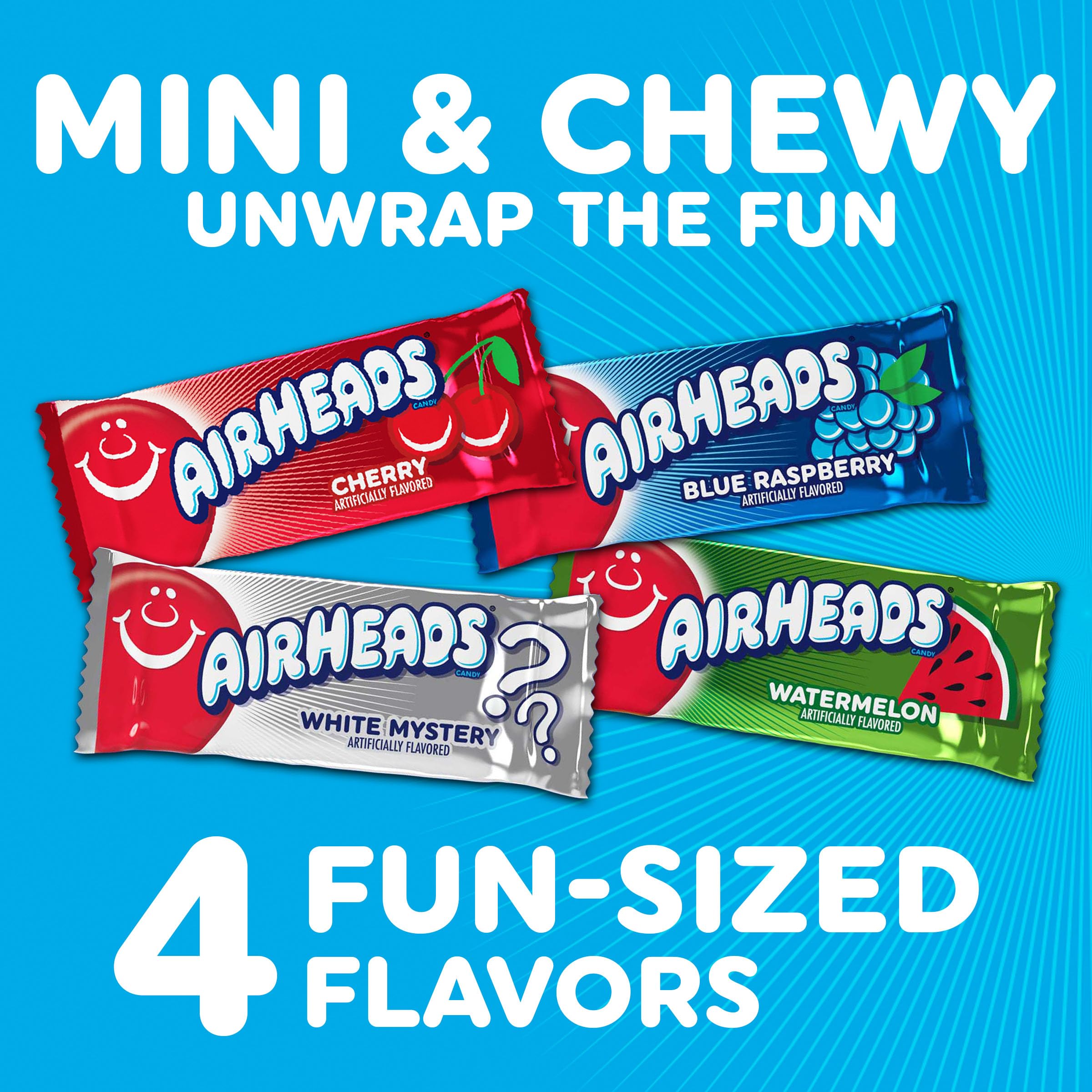 Spread of Airheads flavors displaying variety for selecting favorite tastes