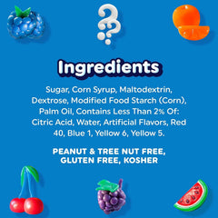 Airheads individually wrapped mini bars fanned out to show variety and hygienic portioning