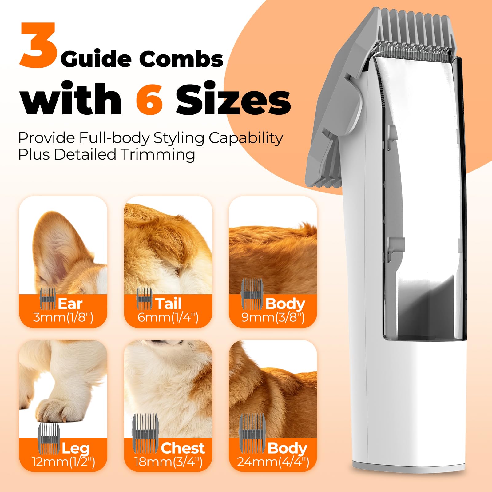 AiRiOBO open 2L dust cup filled with hair for fewer interruptions during grooming
