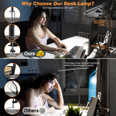 Airlonv LED bar lighting spread illustrating even, flicker-free illumination across a workspace