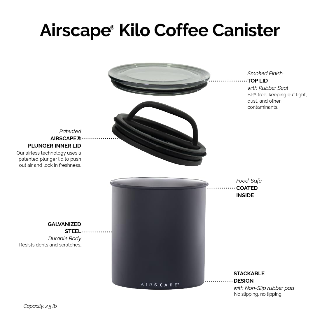 AirScape inner plunger closeup highlighting patented seal and freshness retention