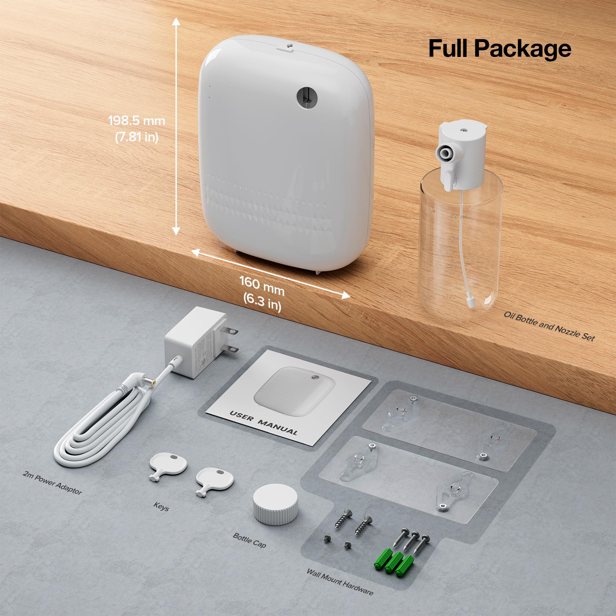 Airversa ANW beside a hand for scale illustrating compact, space-saving size