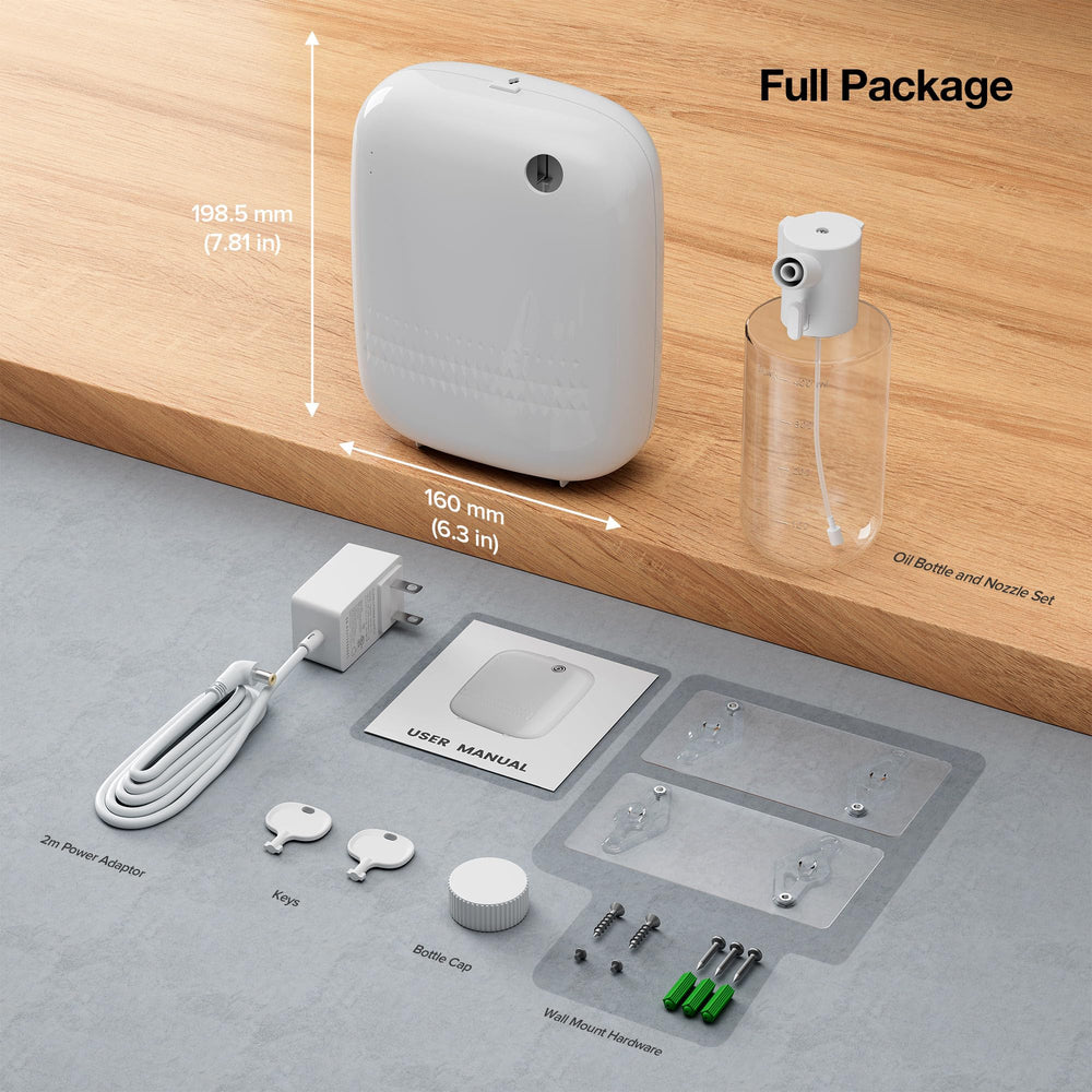 Airversa ANW beside a hand for scale illustrating compact, space-saving size
