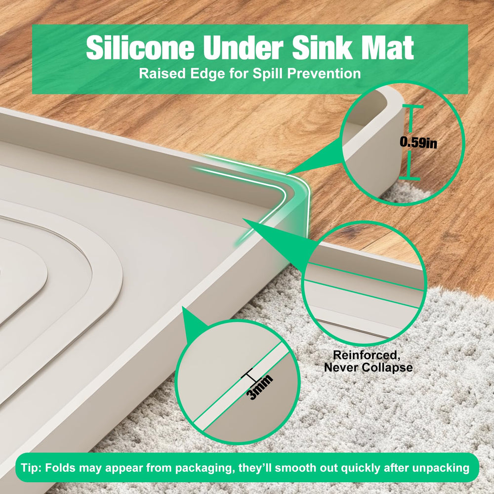 Aisslro containing a spill on the mat to show waterproof containment benefit