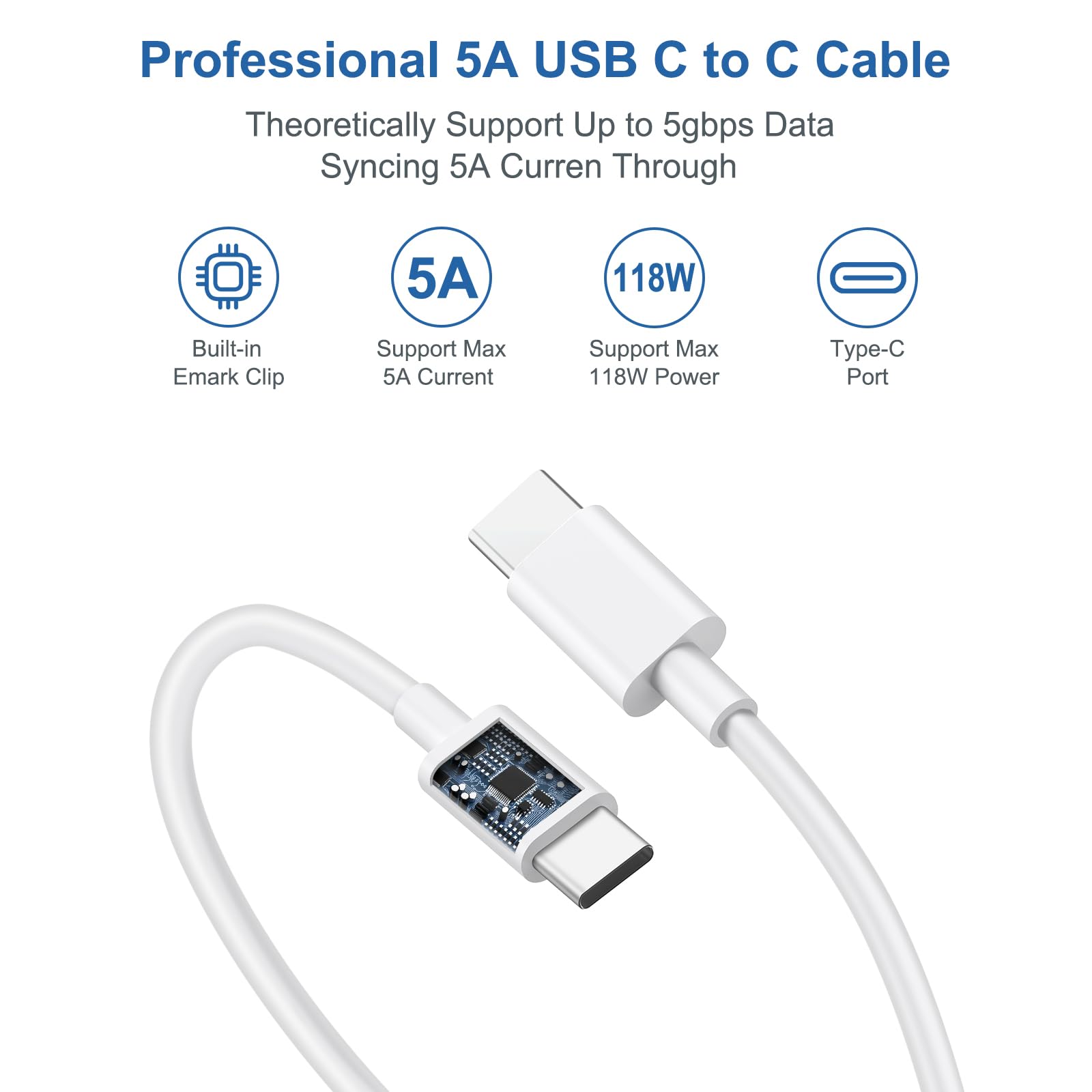 AITISI 10ft Type‑C cable full length for flexible device placement