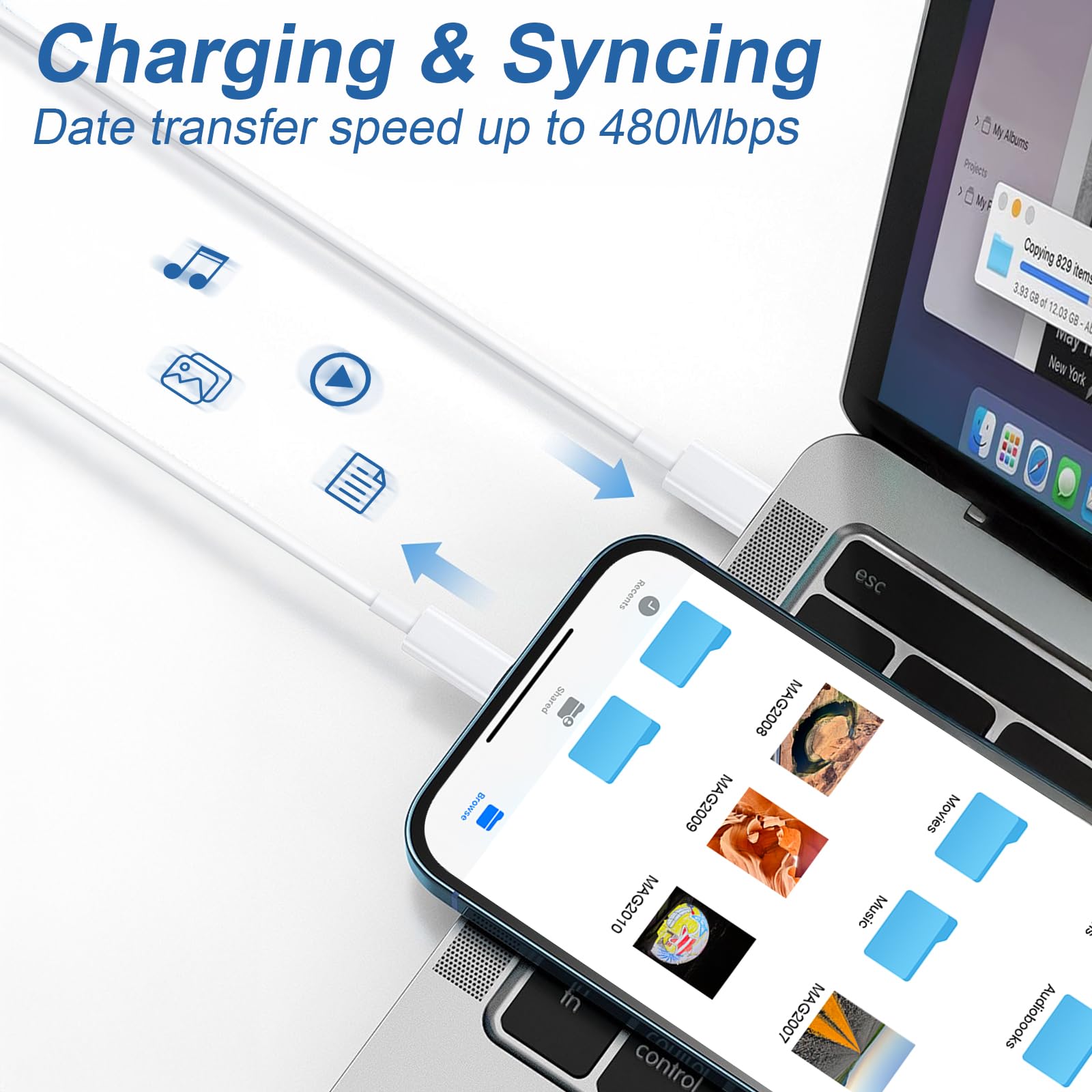 AITISI charger powering MacBook Pro in use for fast laptop charging