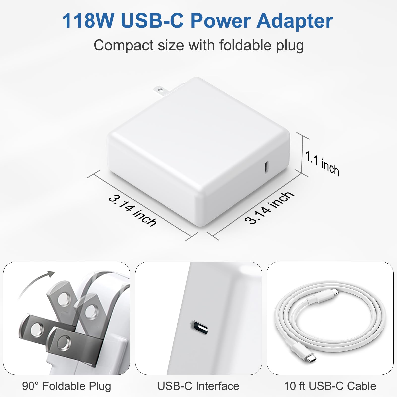 AITISI packaging with charger and 10ft cable illustrating complete kit