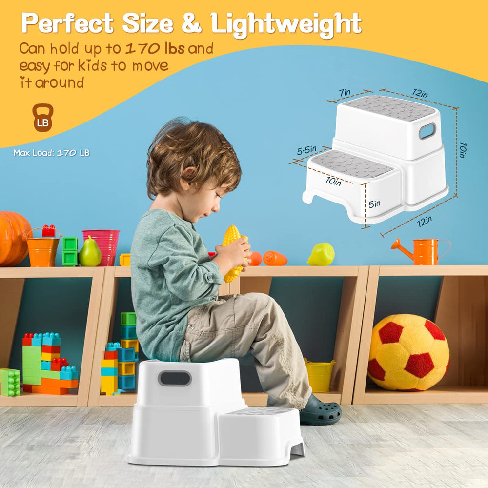 AJVV stacked two-step stool compact storage and easy portability benefit