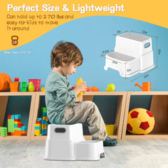 AJVV stacked two-step stool compact storage and easy portability benefit