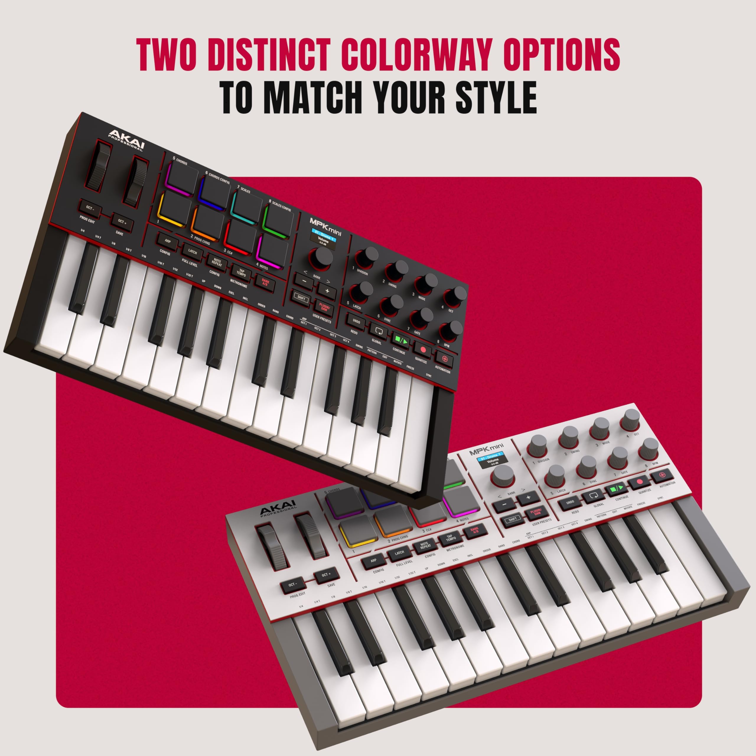 Akai Professional MPK Mini IV on stage in a live setup for compact performance control
