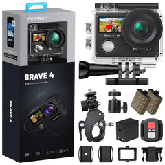 AKASO Brave 4 front view showing lens and durable build for clear framing