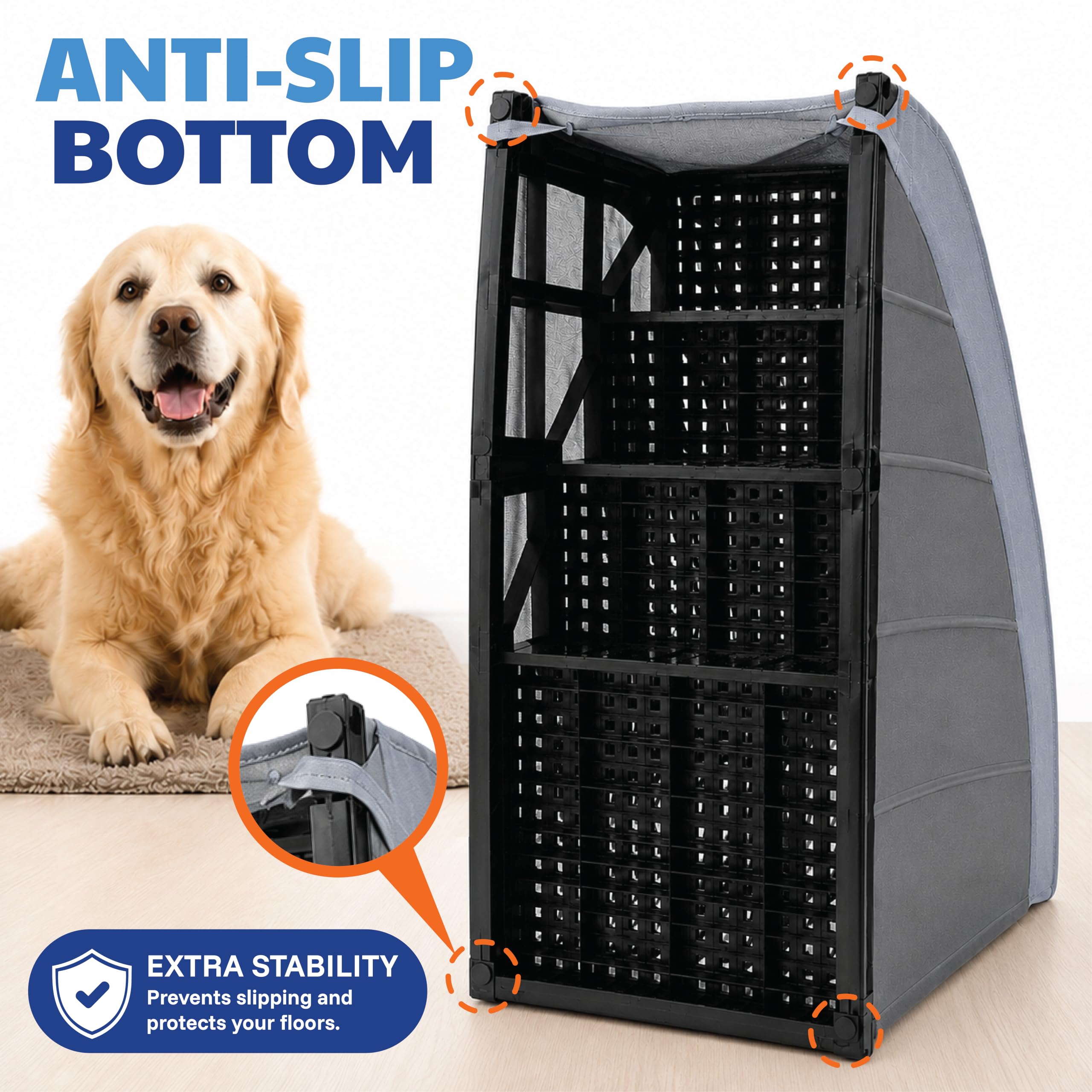 American Kennel Club removable cover ready for machine wash, keeps stairs fresh