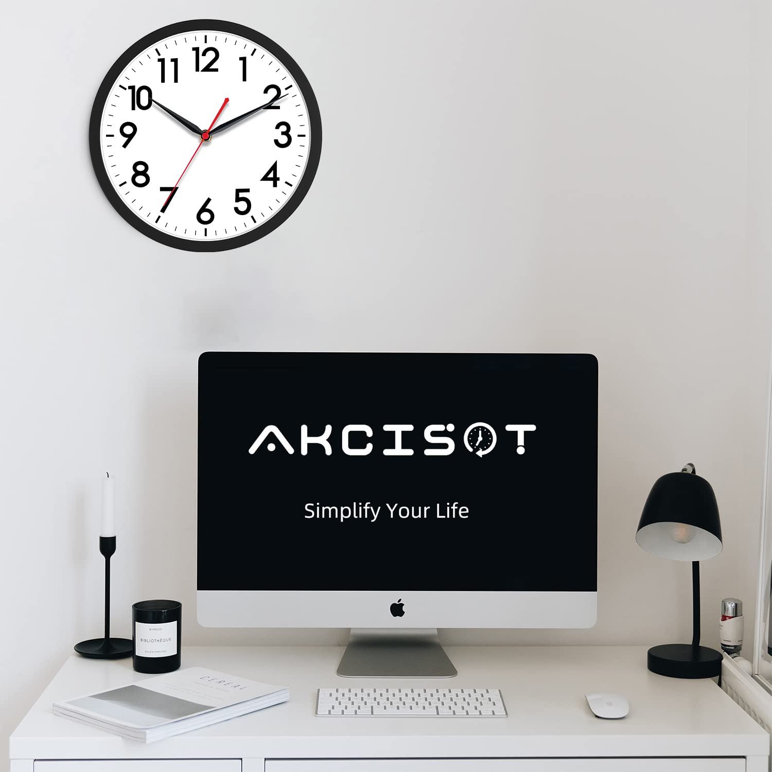 AKCISOT mounted in living room for unobtrusive timekeeping