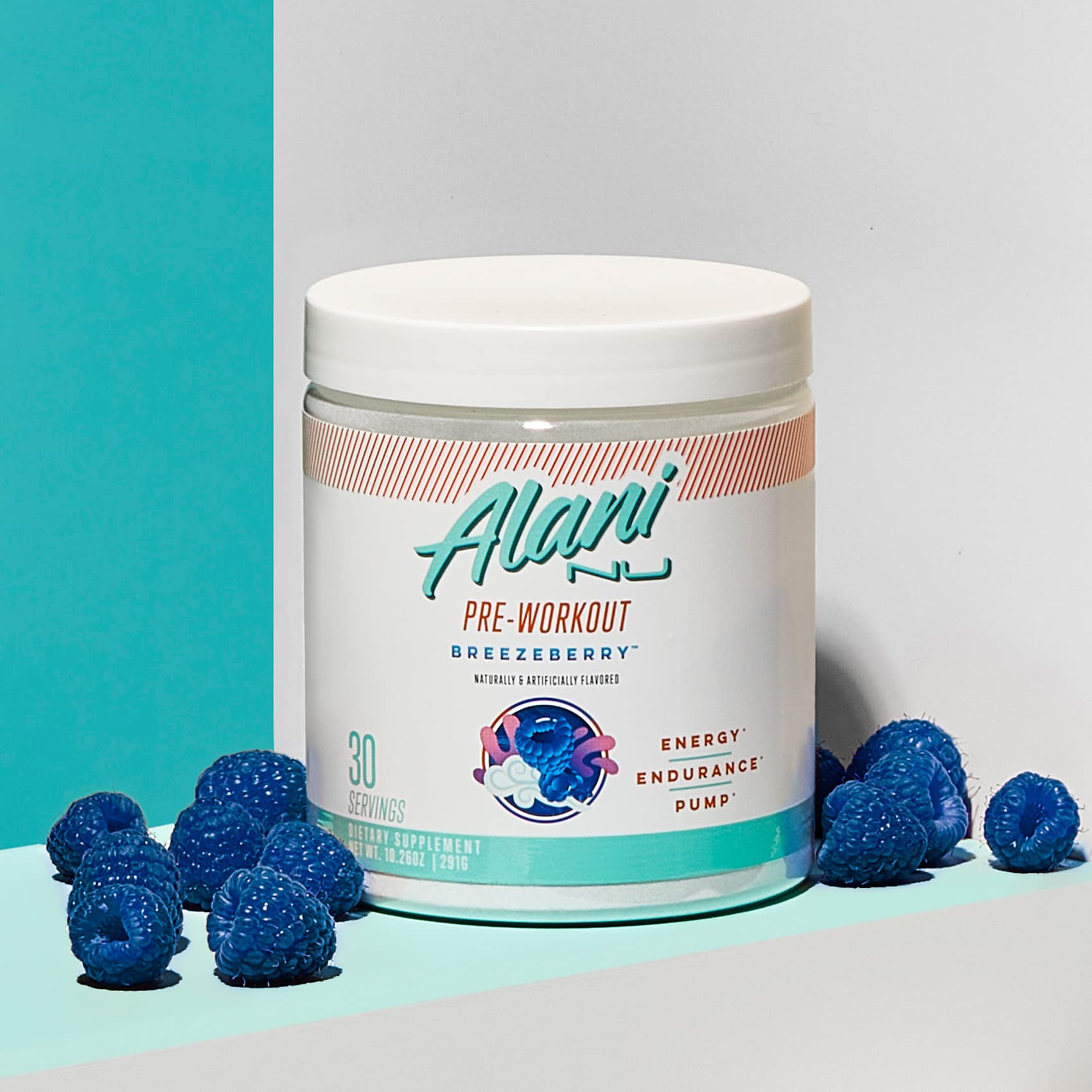 Alani Nu lifestyle gym scene with athlete using drink for energy and improved focus