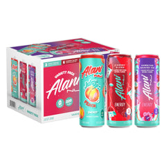Alani Nu variety pack front packaging showing cans and branding for quick selection