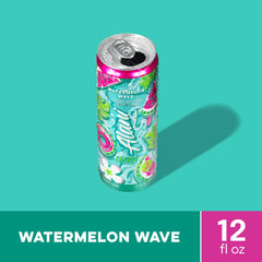 Alani Nu angled can highlighting label details and flavor appeal for shoppers