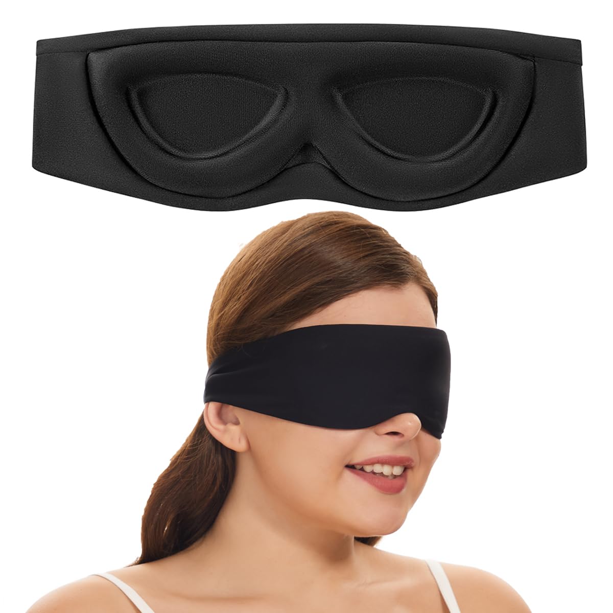 ALASKA BEAR mask front view showing blackout design and comfort