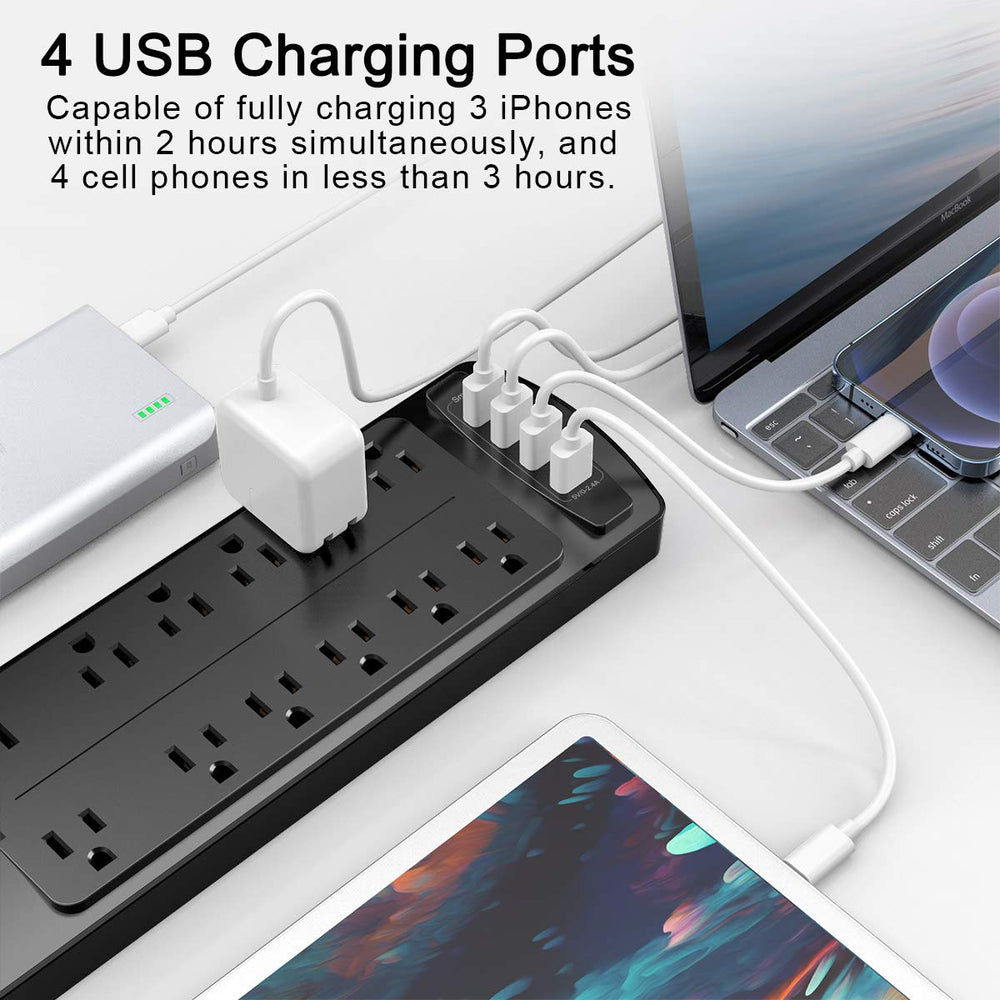 Alestor USB ports detail with smart charging benefit for phones and tablets