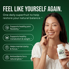 Alevia capsules in hand showing size and serving scale for convenience