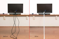 Alex Tech sleeve with multiple cables inserted demonstrating organized wiring