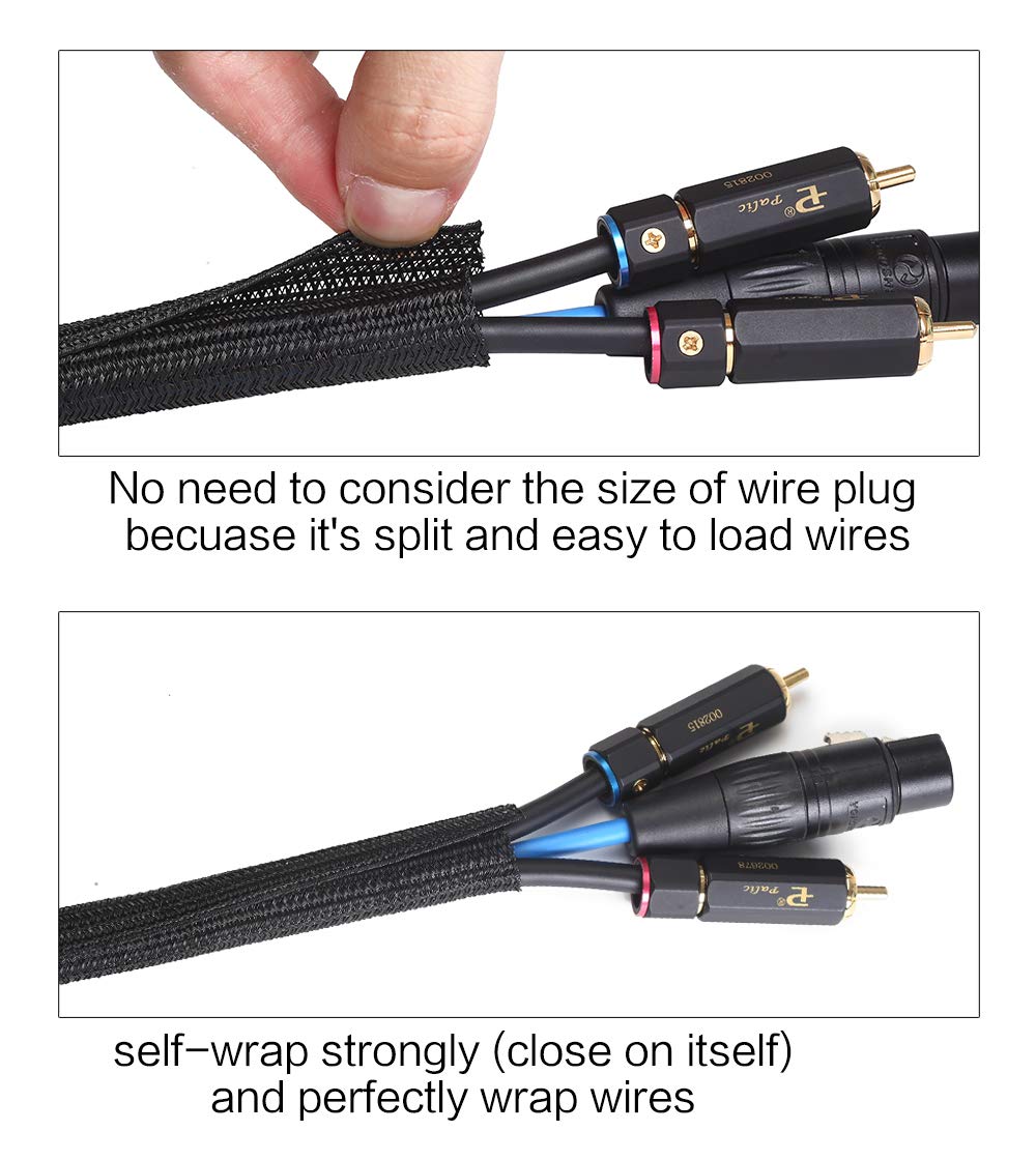 Alex Tech close-up of split edge detail demonstrating easy cable insertion