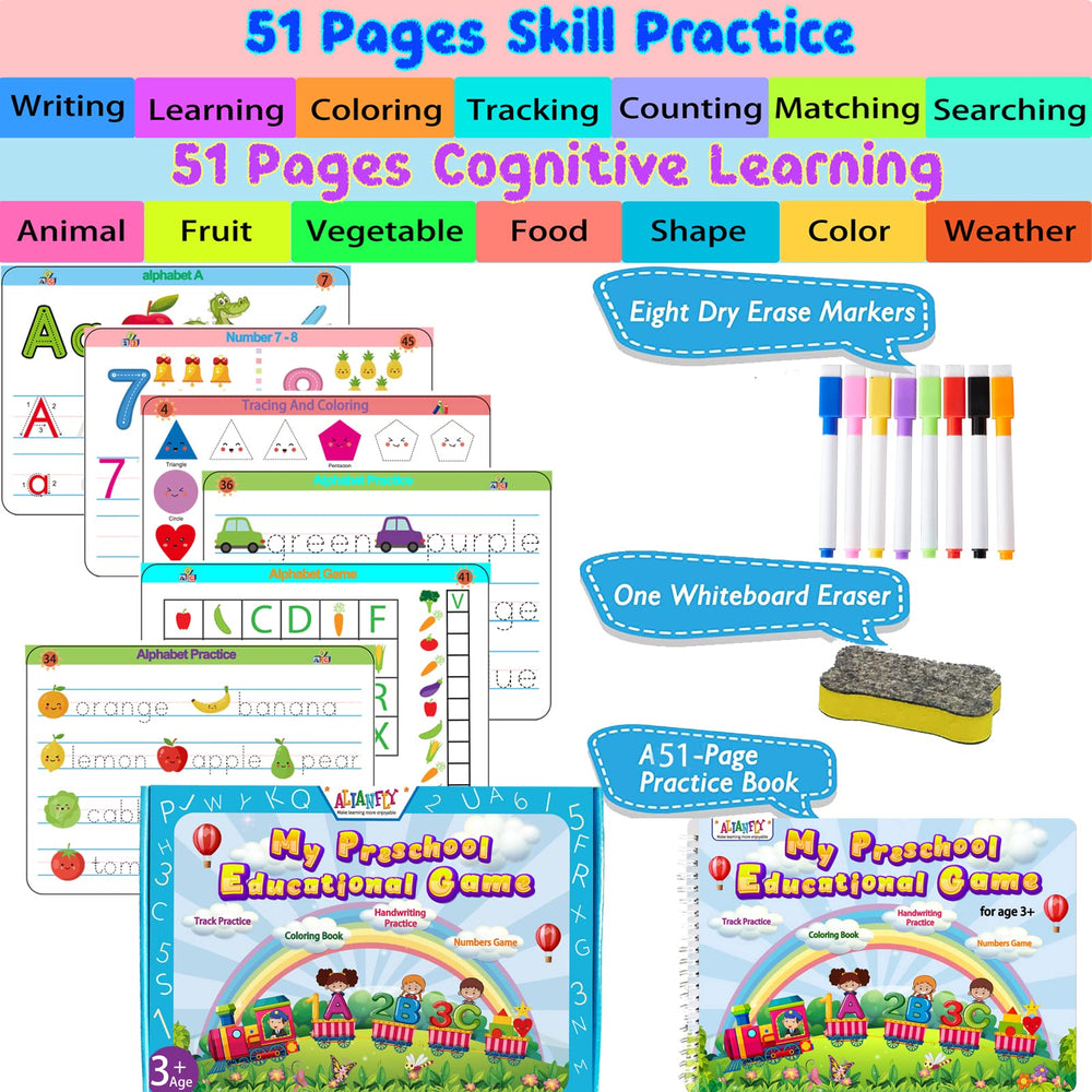 ALIANFLY tracing page close-up showing stroke guides to improve handwriting