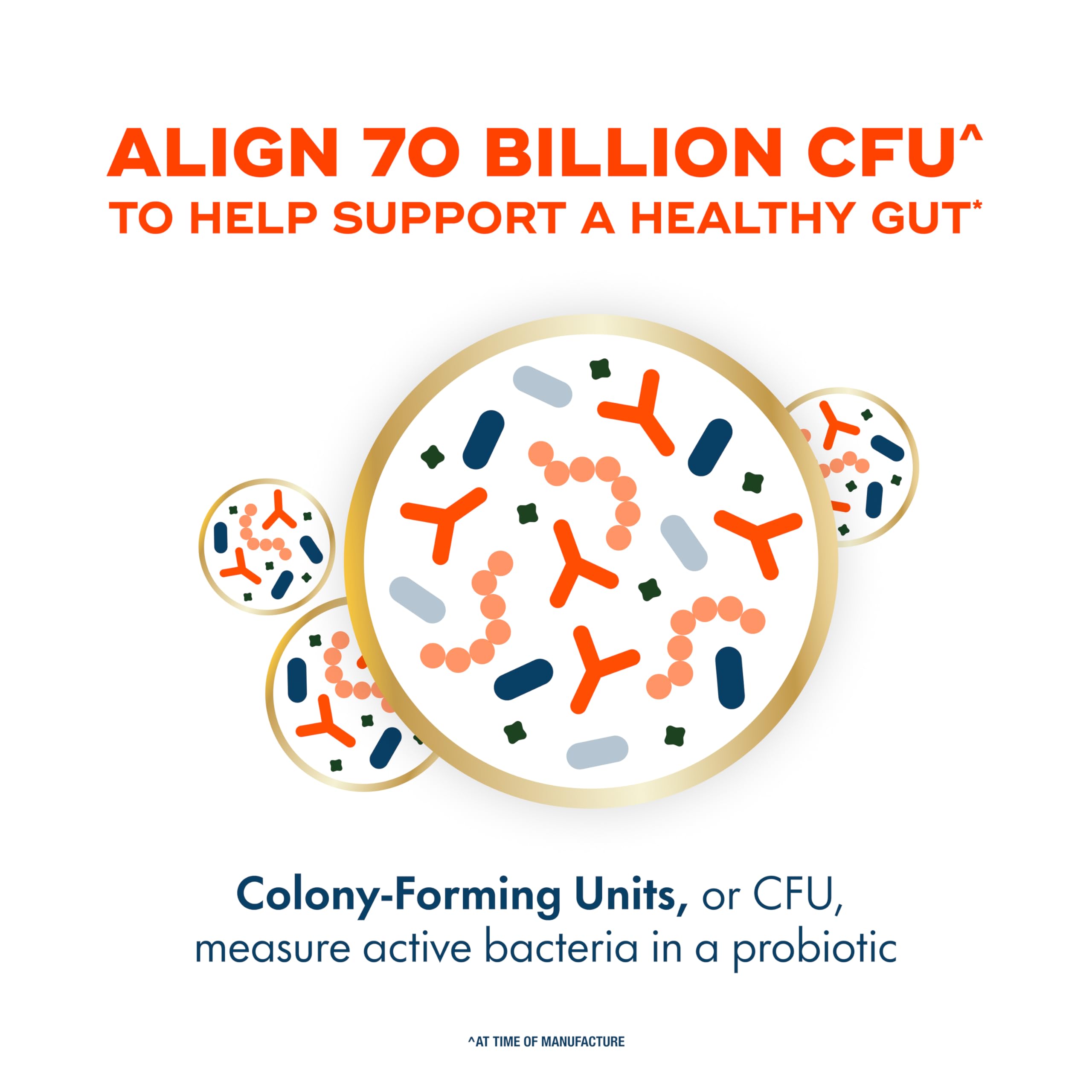 Align ingredient strain graphic illustrating Probiotic 35624™ research-backed benefit