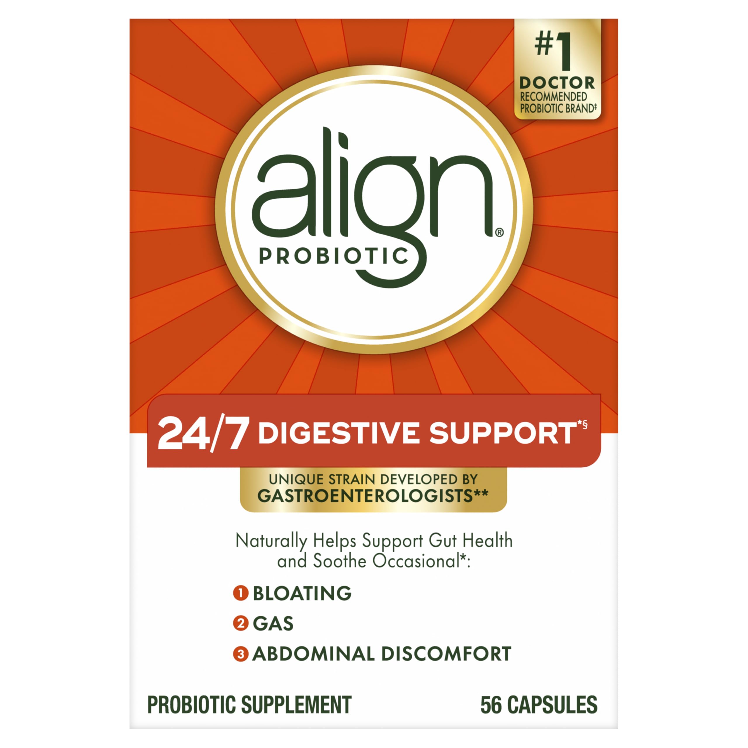 Align pouch with travel essentials showing shelf-stable, travel-friendly probiotic