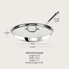 All-Clad D3 riveted handle detail highlighting secure, professional grip