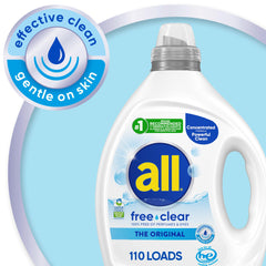 all free clear doses and scale showing 110 loads value benefit