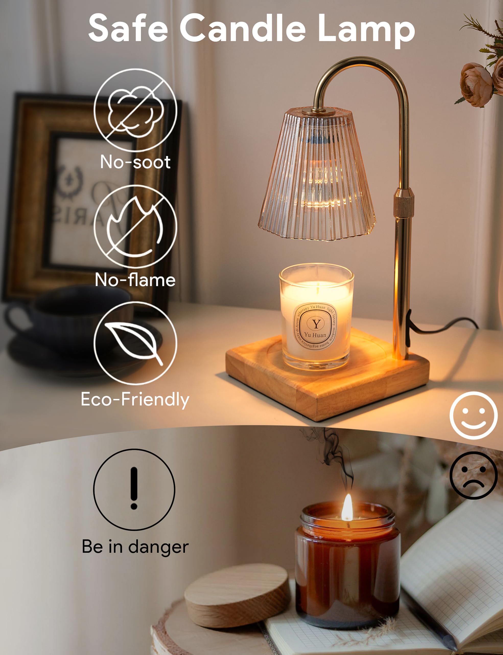 Allanmen candle warmer melting wax evenly in jar to preserve candle life