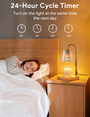 Allanmen candle warmer in living room providing safe fragrance and cozy atmosphere