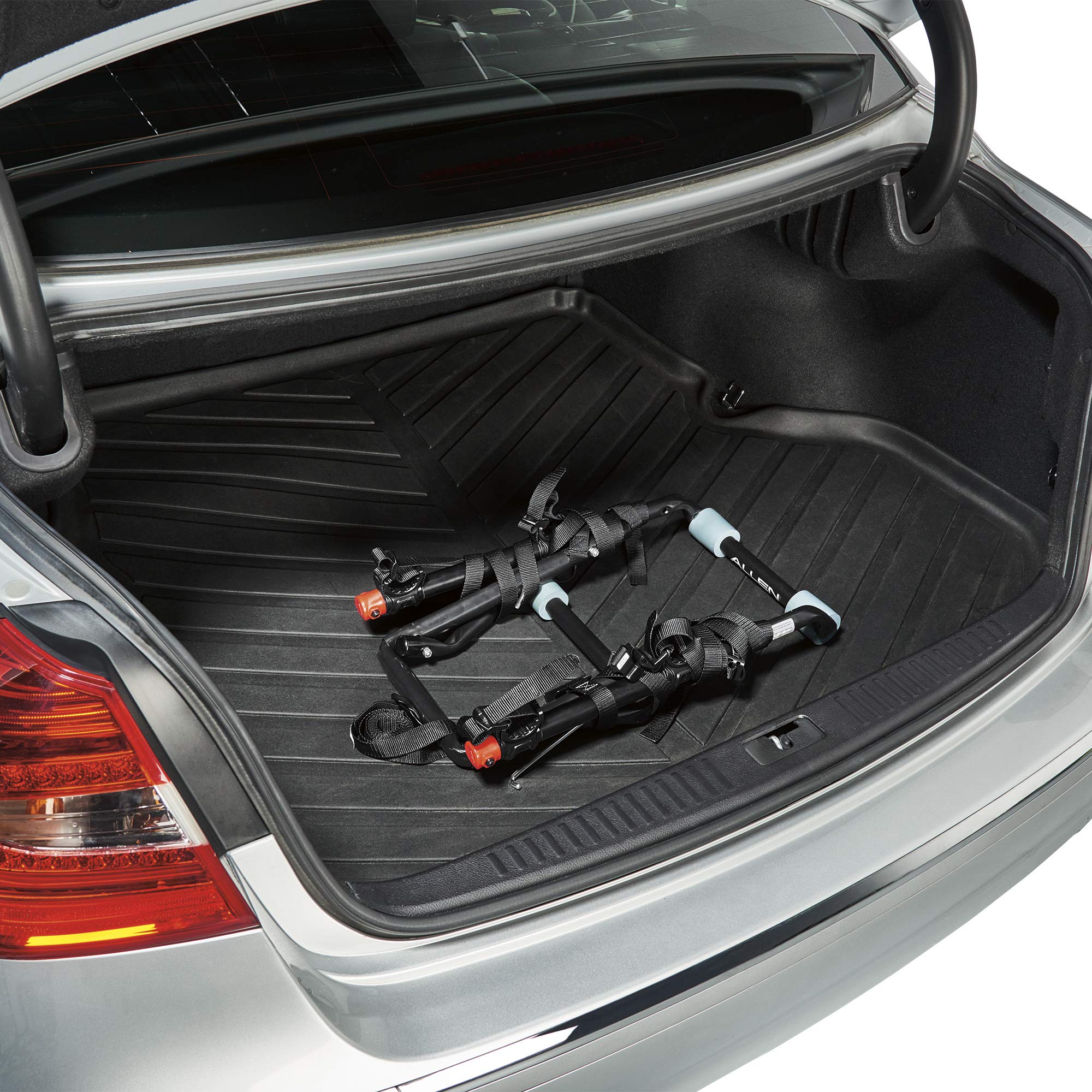 Allen rack mounted with two bikes demonstrating secure transport benefit