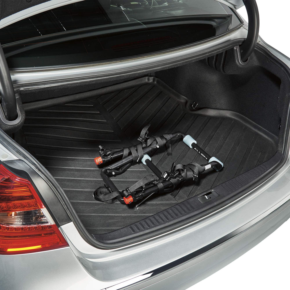 Allen rack mounted with two bikes demonstrating secure transport benefit