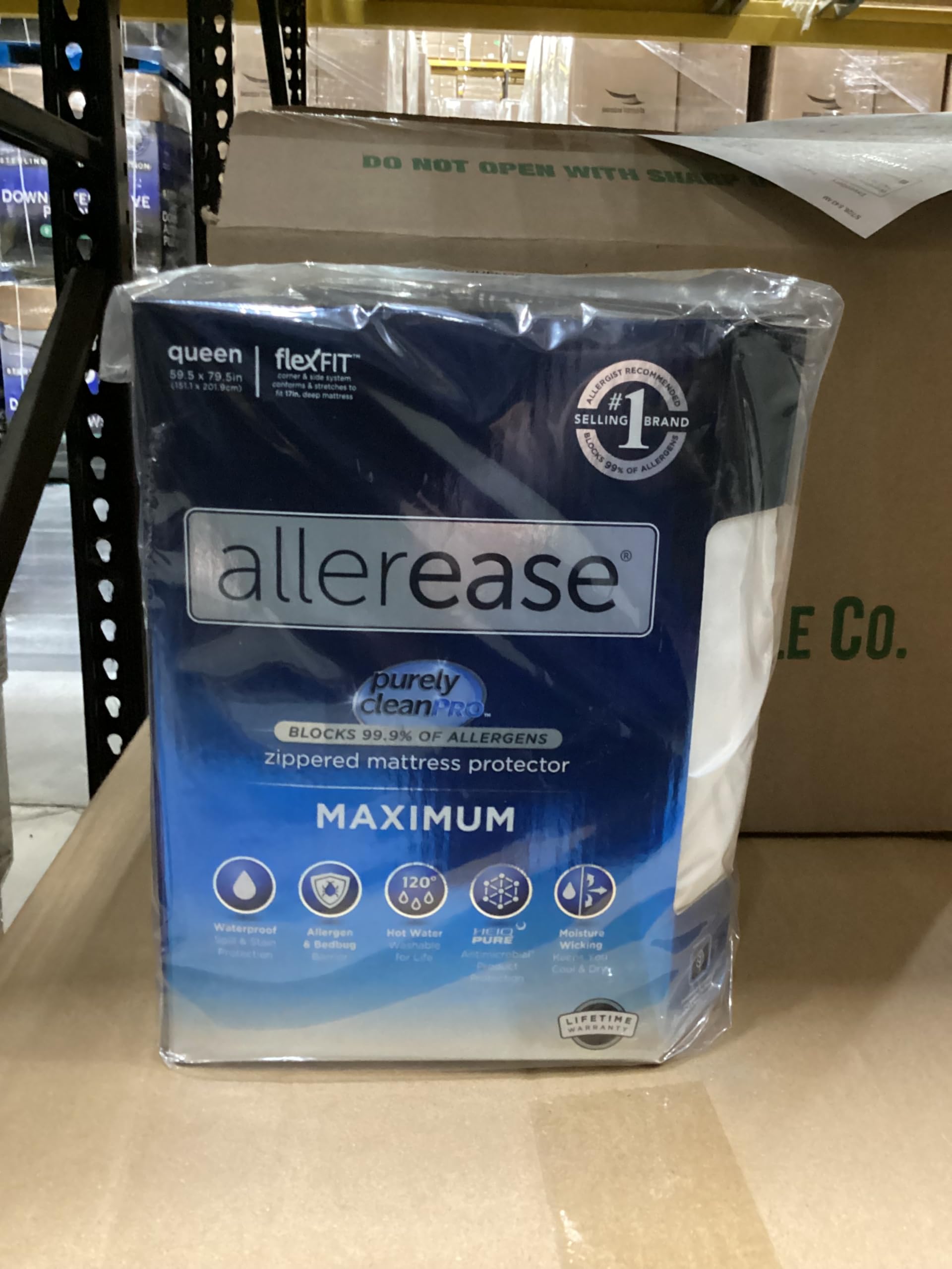 AllerEase in a styled bedroom showing clean look and comfort benefit