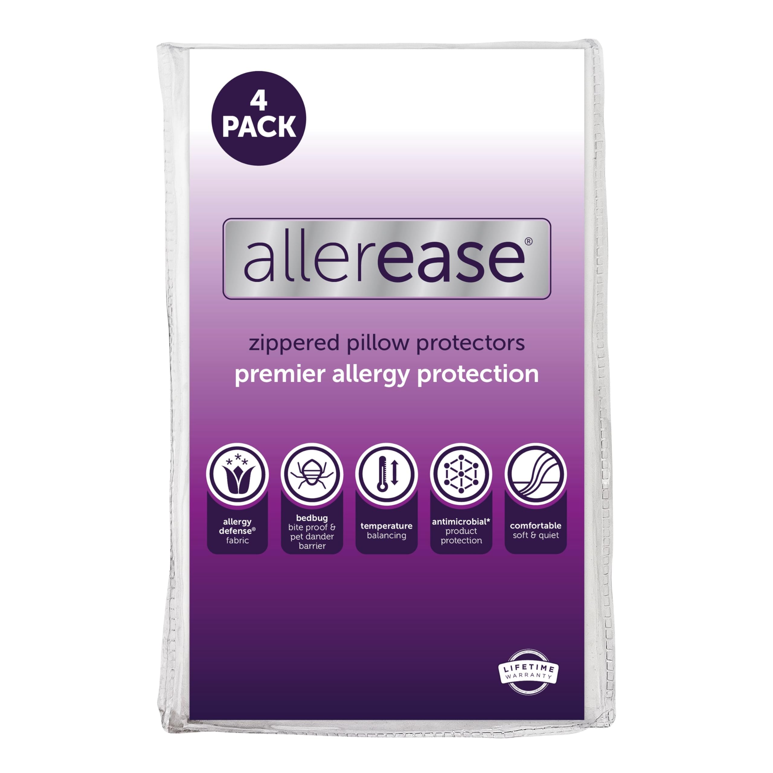 Aller-Ease packaging front view showing four protectors and clear product details for安心