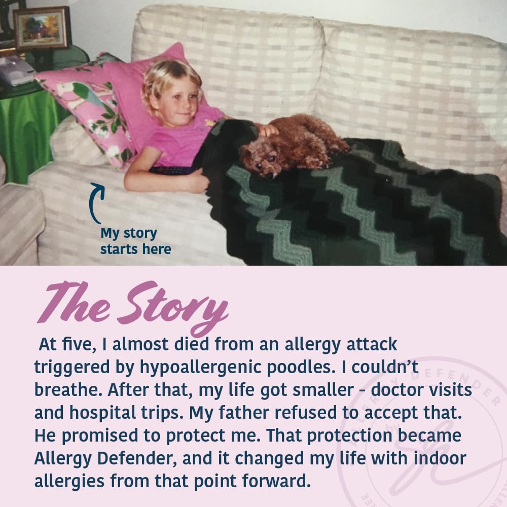 Allergy Asthma Clean next to common items to illustrate bottle scale
