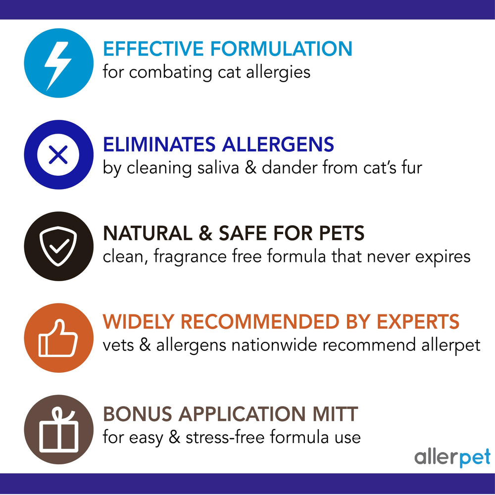 Allerpet bottle in hand to show 12 oz size and easy storage benefit