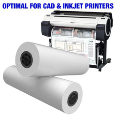 Alliance roll being loaded into a wide-format plotter for reliable, jam-free printing