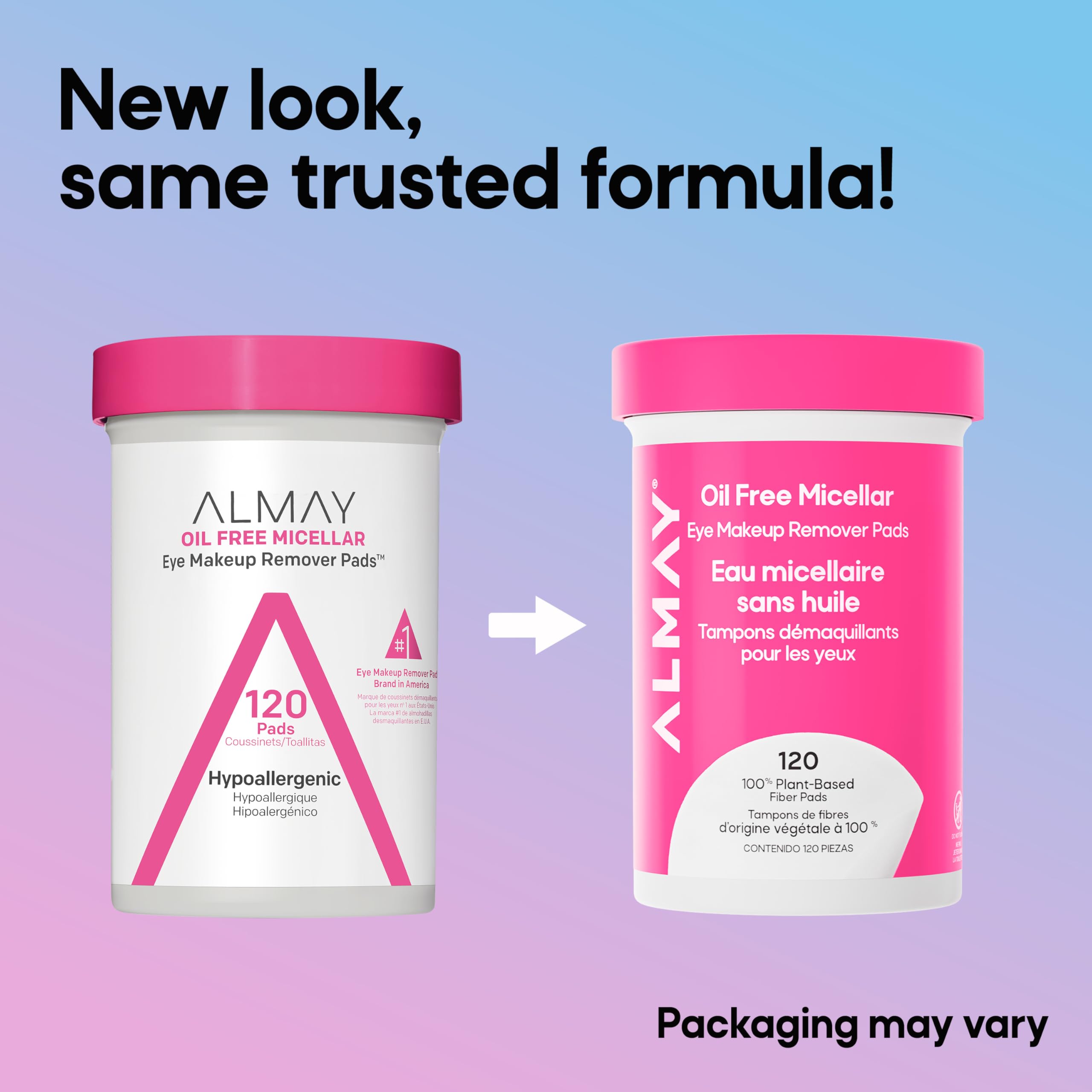 Almay before and after eye showing cleaned lash line benefit
