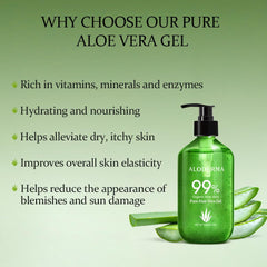 Aloderma gel texture closeup displaying smooth cooling hydration benefit